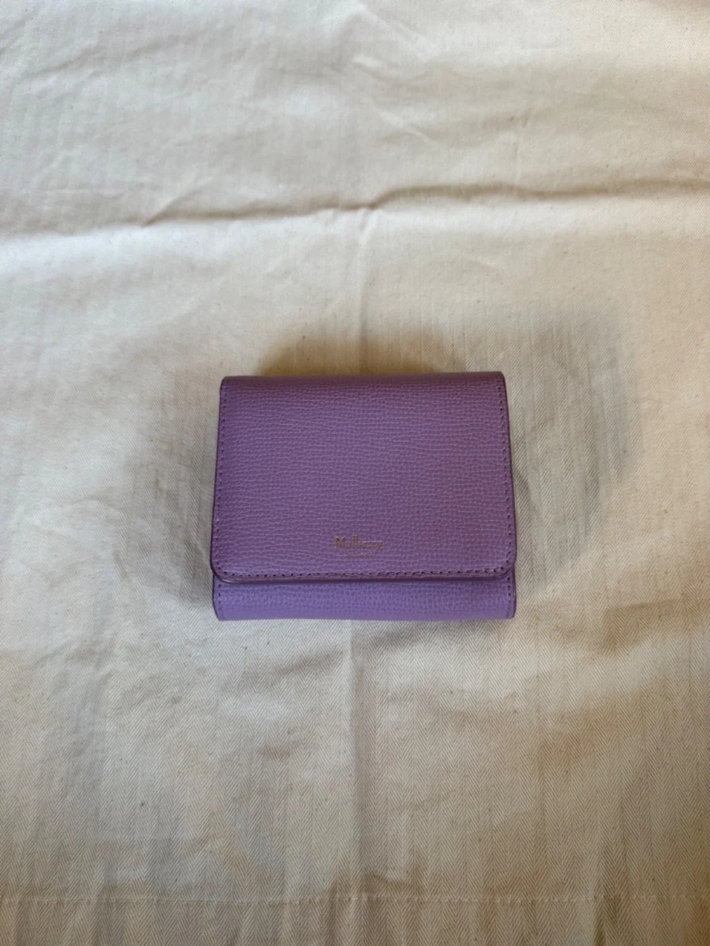 Mulberry - Small Continental French Purse - Purple Classic Grain